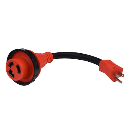 Valterra 15AM-30AF DETACH ADAPTER CORD, 12IN, RED, BULK A10-1530D